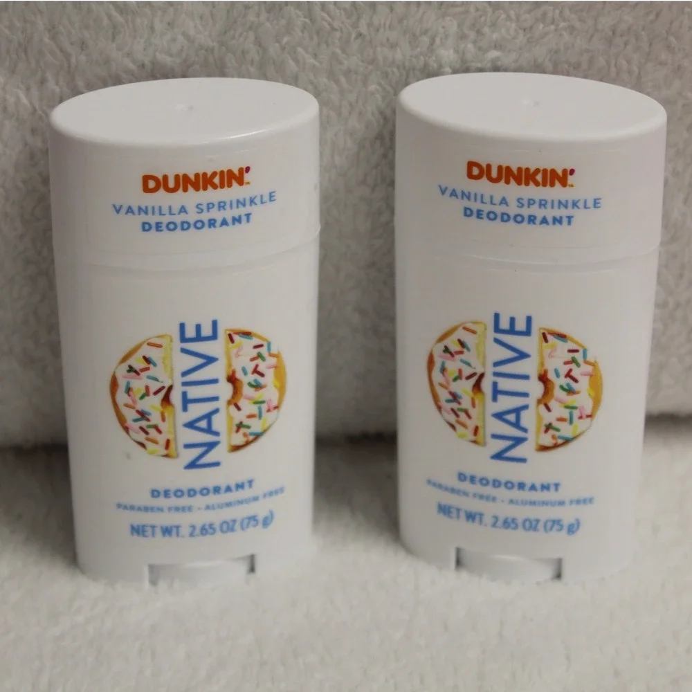 Native Dunkin Vanilla Sprinkle Deodorant 2.65oz‎ Paraben Free Aluminum Free - Picture 3 of 6